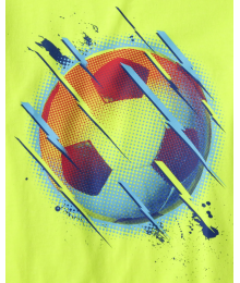 Childrens Place Yellow Soccer Graphic Tee